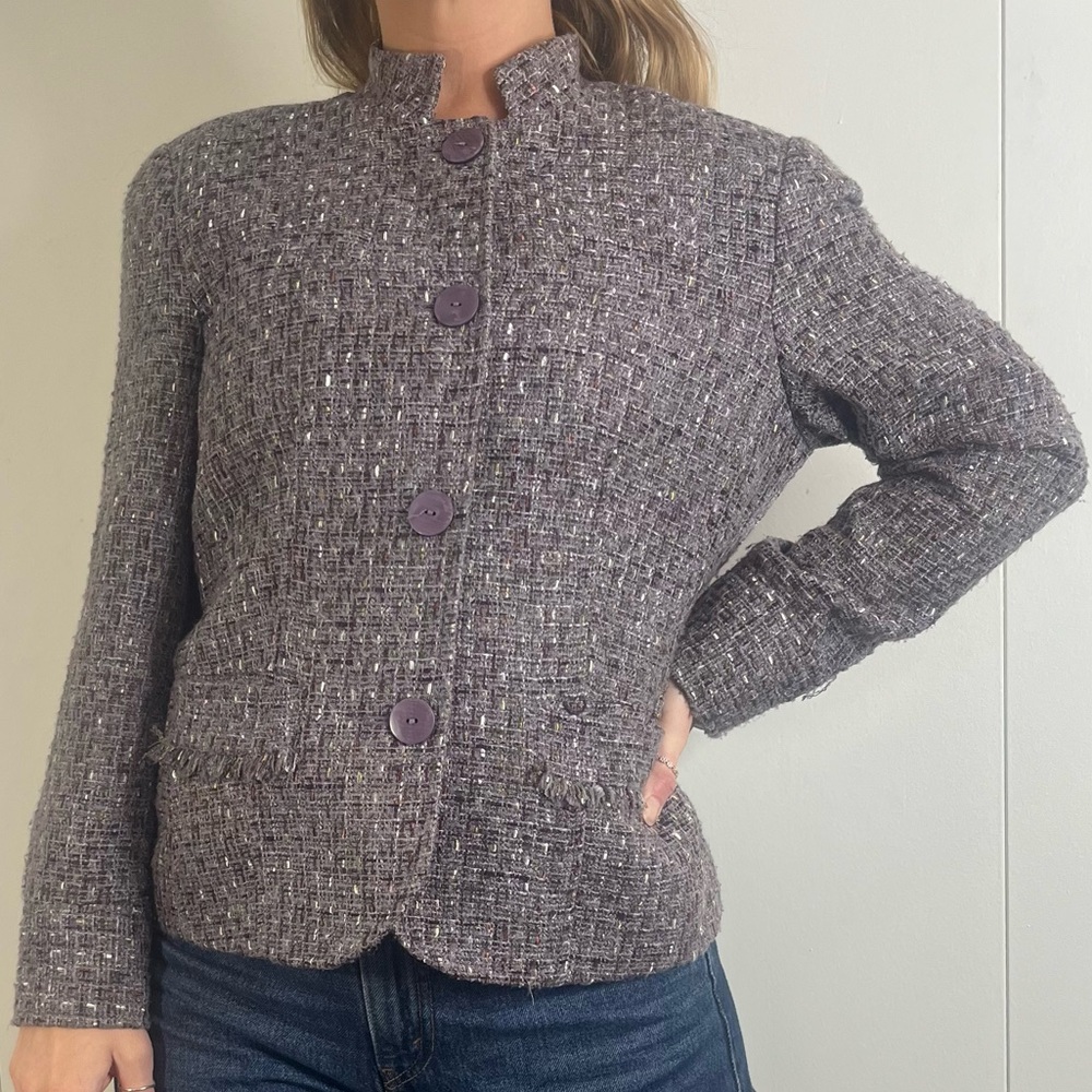 vintage Coldwater Creek grey tweed blazer